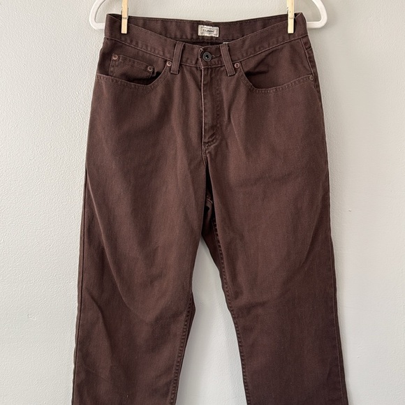 L.L. Bean Vintage Brown Denim High Waisted Jeans - Picture 2 of 5